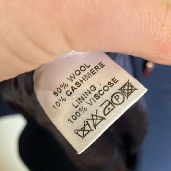 Reiss Wool Cashmere Navy Coat - Picture 6 of 7